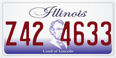 IL license plate Z424633