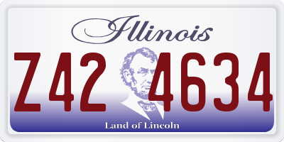 IL license plate Z424634
