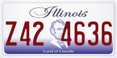 IL license plate Z424636