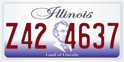 IL license plate Z424637