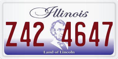 IL license plate Z424647