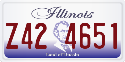 IL license plate Z424651