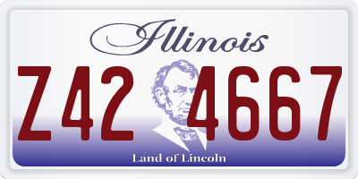 IL license plate Z424667