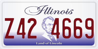 IL license plate Z424669