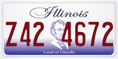 IL license plate Z424672