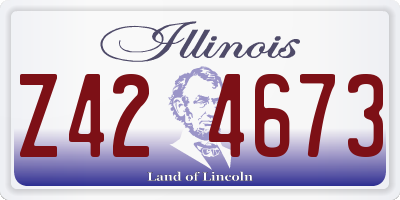 IL license plate Z424673