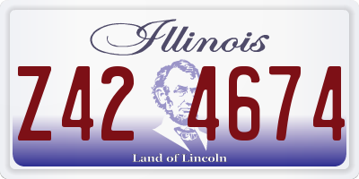 IL license plate Z424674