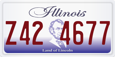 IL license plate Z424677