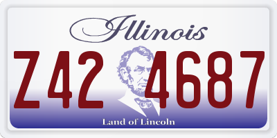 IL license plate Z424687
