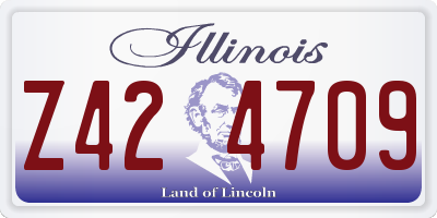IL license plate Z424709