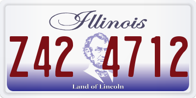 IL license plate Z424712