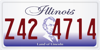 IL license plate Z424714