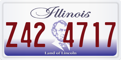 IL license plate Z424717