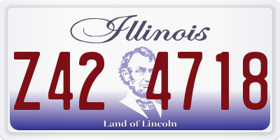 IL license plate Z424718