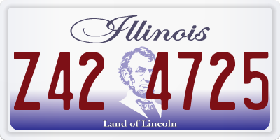IL license plate Z424725