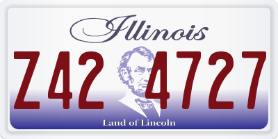 IL license plate Z424727