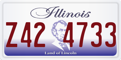 IL license plate Z424733