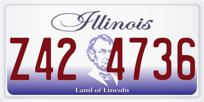 IL license plate Z424736