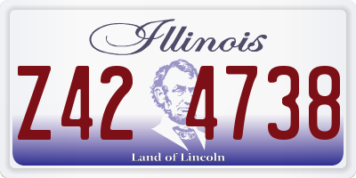 IL license plate Z424738