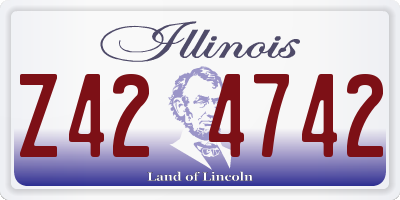IL license plate Z424742