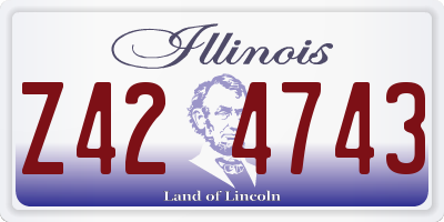 IL license plate Z424743