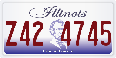 IL license plate Z424745