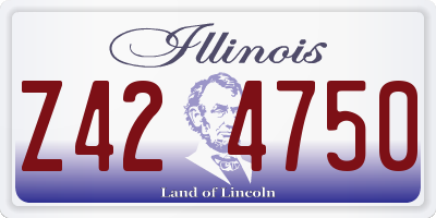 IL license plate Z424750