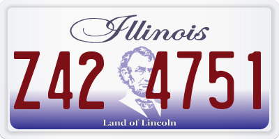 IL license plate Z424751