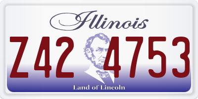 IL license plate Z424753