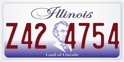 IL license plate Z424754