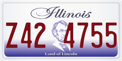 IL license plate Z424755