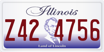 IL license plate Z424756