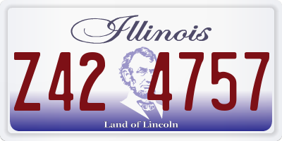 IL license plate Z424757
