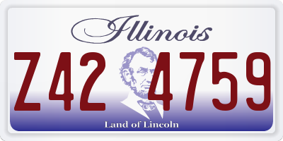 IL license plate Z424759