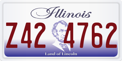 IL license plate Z424762