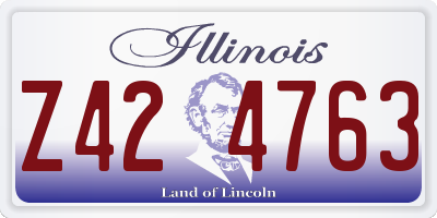 IL license plate Z424763