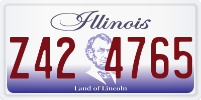 IL license plate Z424765