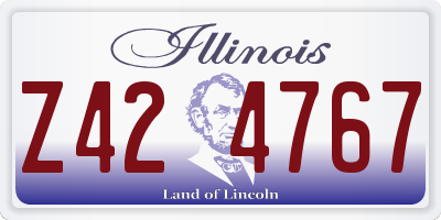 IL license plate Z424767