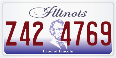 IL license plate Z424769
