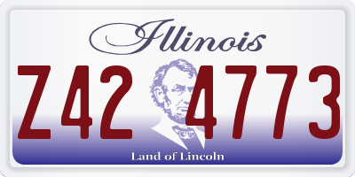 IL license plate Z424773
