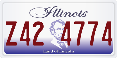 IL license plate Z424774