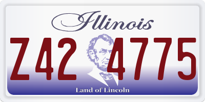 IL license plate Z424775