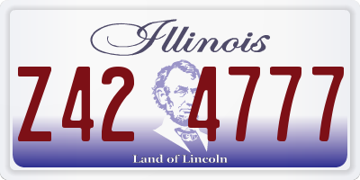 IL license plate Z424777