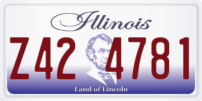 IL license plate Z424781