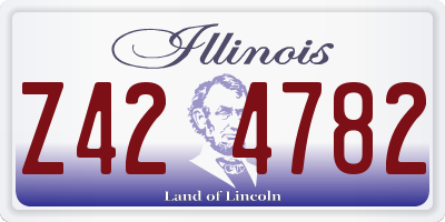 IL license plate Z424782