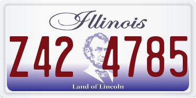 IL license plate Z424785