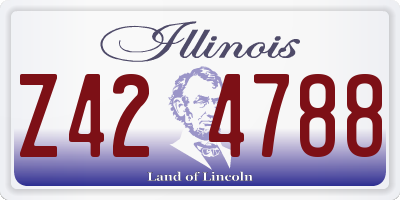 IL license plate Z424788