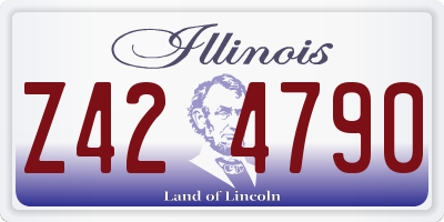 IL license plate Z424790