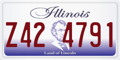IL license plate Z424791