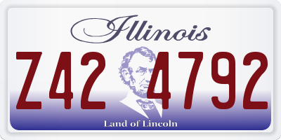 IL license plate Z424792